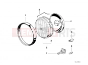 BMW Motorrad BMW 1995 R-Models 4V R 850 R 94 (0401,0406) Single components for headlight