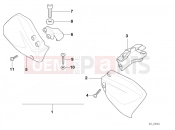 BMW Motorrad BMW 1995 R-Models 4V R 850 R 94 (0401,0406) Hand protector, authorities