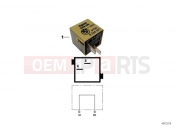 BMW Motorrad BMW 1996 R-Models 4V R 850 R 94 (0401,0406) Plug connector, olive yellow