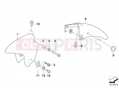 BMW Motorrad BMW 1997 R-Models 4V R 850 RT 96 (0412) Front mudguard