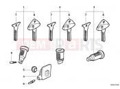 BMW Motorrad BMW 1997 R-Models 4V R 850 RT 96 (0412) Lock cylinder/key/code