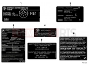 BMW Motorrad BMW 1997 R-Models 4V R 850 RT 96 (0412) Labels for Canada