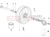 BMW Motorrad BMW 2000 R-Models 4V R 850 R 94 (0401,0406) Front silver cast iron rim/dial shaft