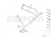 BMW Motorrad BMW 2000 R-Models 4V R 850 RT 96 (0412) Protective bar, rear, 3-piece