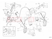 DUCATI 2010 Hypermotard 1100 EVO FRONT BRAKE SYSTEM » BRAKING SYSTEM