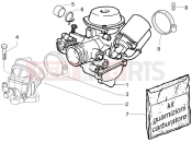 Carburettor, assembly - Union pipe - Piaggio Beverly 125 2006