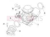 PIAGGIO Beverly 125 Carburettor, assembly - Union pipe
