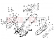 Central cover - Footrests - Piaggio Beverly 125 Tourer 2008