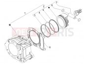Cylinder-piston-wrist pin unit - Piaggio Beverly 125 Tourer 2008