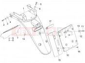 Rear cover - Splash guard - Piaggio Beverly 125 Tourer 2008