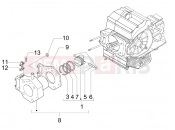 Cylinder-piston-wrist pin unit - Piaggio Beverly 500 ie 2006