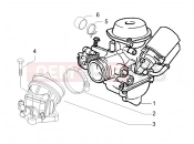 Carburettor, assembly - Union pipe - Piaggio Carnaby 200 2007
