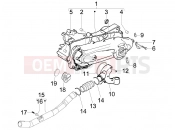 Crankcase cover - Crankcase cooling - Piaggio Fly 100 2011