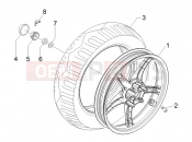 Rear wheel - Piaggio Fly 100 2011