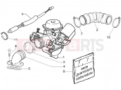 PIAGGIO Fly 125 Carburettor, assembly - Union pipe