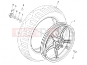 Rear wheel - Piaggio Fly 125 2007