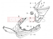 PIAGGIO Fly 150 Central cover - Footrests