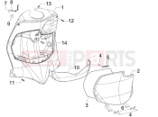 Front glove-box - Knee-guard panel - Piaggio Fly 50 2T 2010
