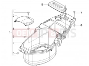 Helmet huosing - Undersaddle - Piaggio Fly 50 2T 2010