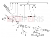 Handlebars - Master cil. - Piaggio Fly 50 2T 2011