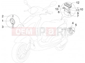 Remote control switches - Battery - Horn - Piaggio Fly 50 2T 2011