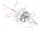 Front wheel - Piaggio Fly 50 4T 2009