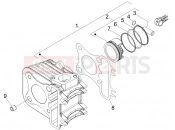 Cylinder-piston-wrist pin unit - Piaggio Fly 50 4T 2V 2018