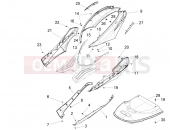 Side cover - Spoiler - Piaggio Fly 50 4T 2V 2018