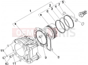 PIAGGIO MP3 250 Cylinder-piston-wrist pin unit