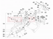 Control pedals - Levers - Piaggio MP3 300 ie LT Touring 2011