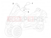 Driving mirror/s - Piaggio MP3 300 ie LT Touring 2011