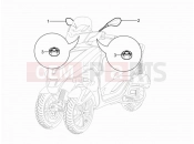 Driving mirror/s - Piaggio MP3 300 YOUrban LT ERL 2012