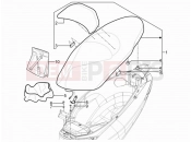 Saddle/seats - Piaggio MP3 300 YOUrban LT ERL 2016