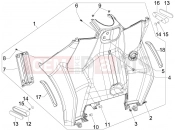Front glove-box - Knee-guard panel - Piaggio MP3 500 Sport (USA) 2010