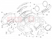 Meter combination - Cruscotto - Piaggio MP3 500 Sport Business ABS (USA) 2017