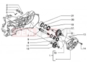 PIAGGIO NRG MC3 DT Rear wheel shaft