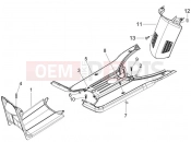 Central cover - Footrests - Piaggio NRG Power DD 2006