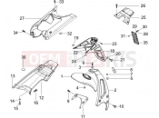 Rear cover - Splash guard - Piaggio NRG Power DD 2006
