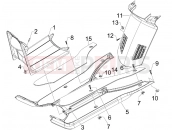 Central cover - Footrests - Piaggio NRG Power DD 2015