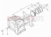 Cylinder-piston-wrist pin unit - Piaggio Typhoon 125 4T 2V 2013