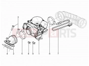 Carburettor, assembly - Union pipe - Piaggio Typhoon 125 4T 2V (USA) 2011