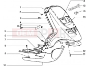 PIAGGIO Front shield-Footboard-Spoiler