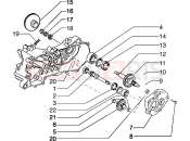 PIAGGIO Rear wheel shaft
