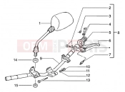 HANDLEBARS COMPONENT PARTS - Piaggio Typhoon 50 (U.S.A.)