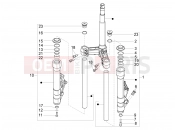 Fork's components (Kayaba) - Piaggio X10 500 4V I.E. 2012