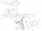 Rear cover - Splash guard - Piaggio X10 500 4V I.E. 2012