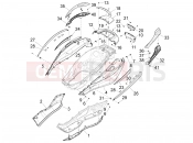 Side cover - Spoiler - Piaggio X10 500 4V I.E. 2012