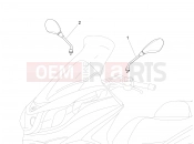 Driving mirror/s - Piaggio X10 500 4V I.E. 2014