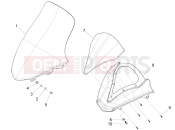 Windshield - Glass - Piaggio X10 500 4V I.E. 2014