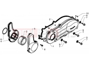 Crankcase cover, clutch side - Piaggio X9 250